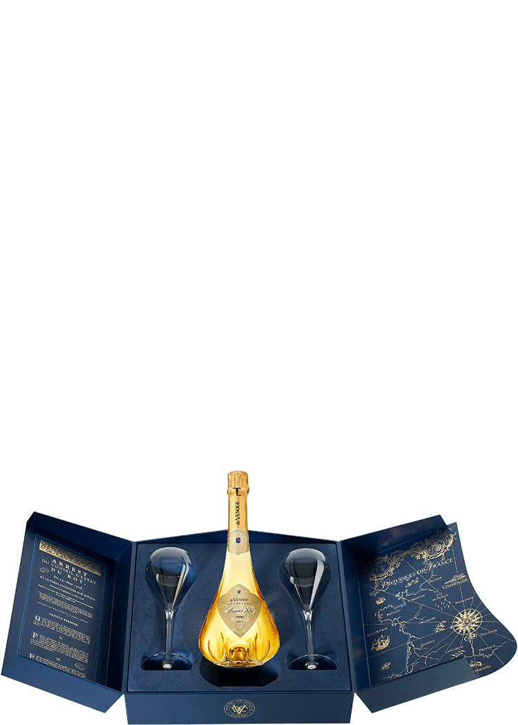 De Venoge Louis XV Gift w 2 Glasses, 1996 Brut & Sparkling Wine Champagne & Sparkling Wine | 750ml | Barrel Score 93 Points at Total Wine