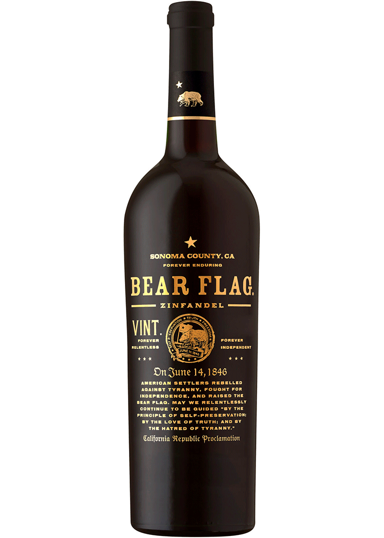 Bear Flag Zinfandel, 2016 Red Wine | 750ml | Sonoma County | Barrel Score 91 Points at Total Wine