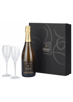 Mailly Grand Cru Champagne Gift with 2 Glasses