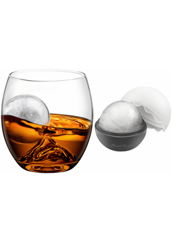 Final Touch On The Rock Glass with Ice Ball Mould