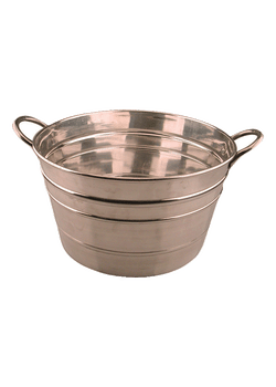 Tub-Silver Metal Round