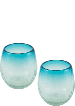 Bambeco Maya Aqua Stemless Wine2pk