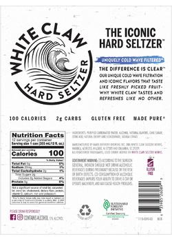 White Claw Hard Seltzer Black Cherry