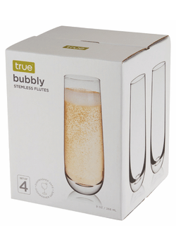 True Stemless Champagne Glass 4PK