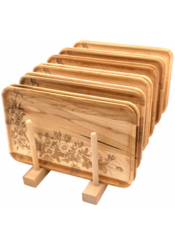 J.K. Adams Rose Embossed Cheese Plate Cutting Board CDU