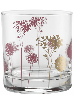 Culver Blooming Pink 22k Gold Old Fashioned Glass 11-Ounce