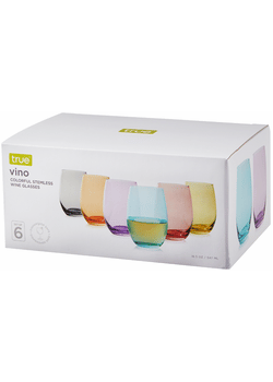 True Color Stemless Glasses Set of 6