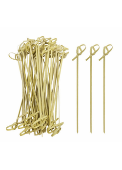 Oggi 50 pack Knotted Bamboo 4-inch Pick