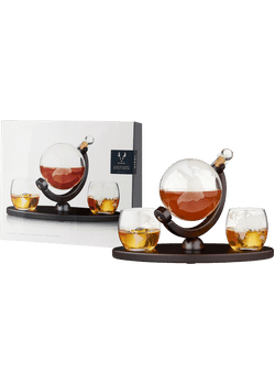 Globe Decanter with 2 Glasses