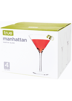 True -  Manhattan Martini Glasses 4pk