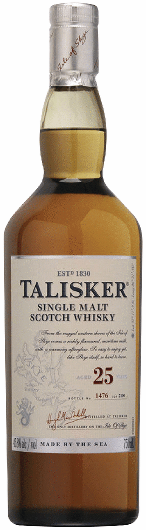 TALISKER 25年 57.2% 限定品　化粧箱付き タリスカー 25年 シングルモルト スコッチウイスキー 箱付き
