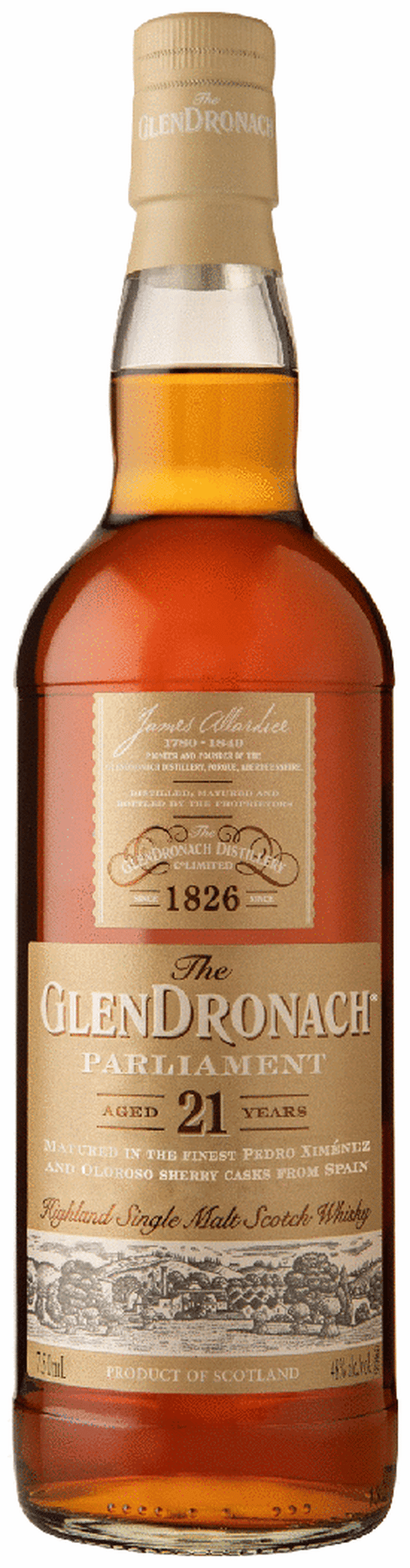 ウイスキー The GlenDronach Parliament 21 Years Glendronach 21 Year Old Parliament - The Whisky Shop - San