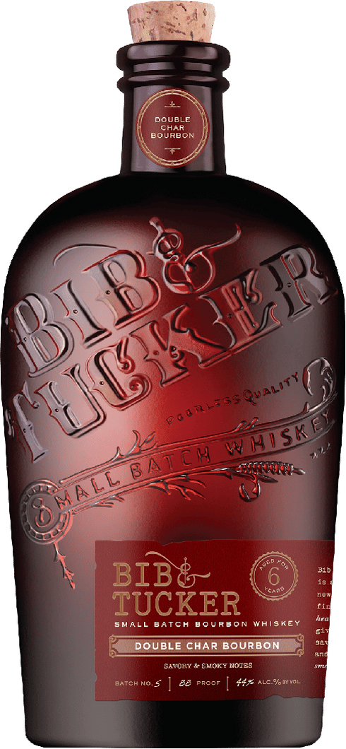 Bib & Tucker Double Char Small Batch Bourbon Whiskey bottle