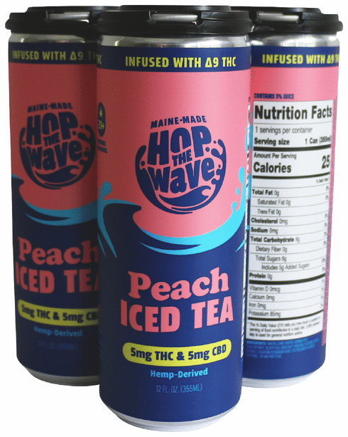 Hop the Wave THC 5mg Peach Tea | Total Wine & More