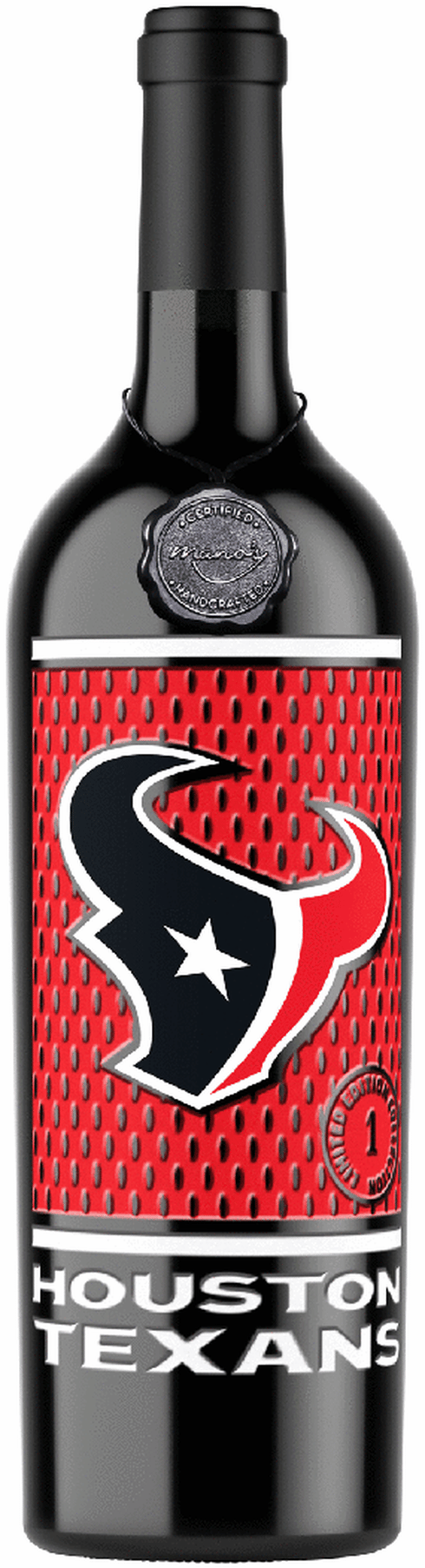 ワイン Texans 15th Anniversary Wine Houston Texans Season Ticket Member Etched Wine Bottle