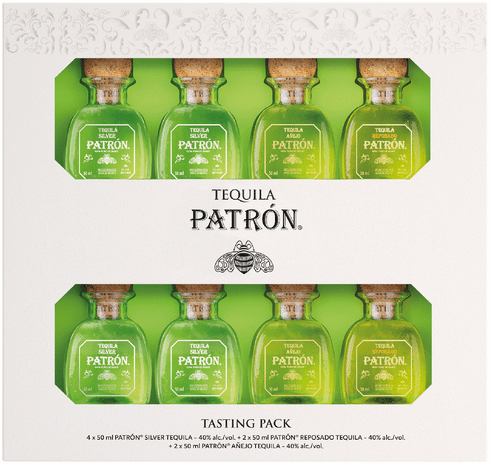 PATRÓN テキーラ テイスティングパック Patron Variety Pack with 2 Rocks Glasses | Total Wine & More