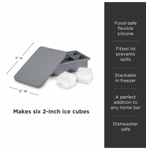 Viski - Whiskey Ice Cube Tray with Lid