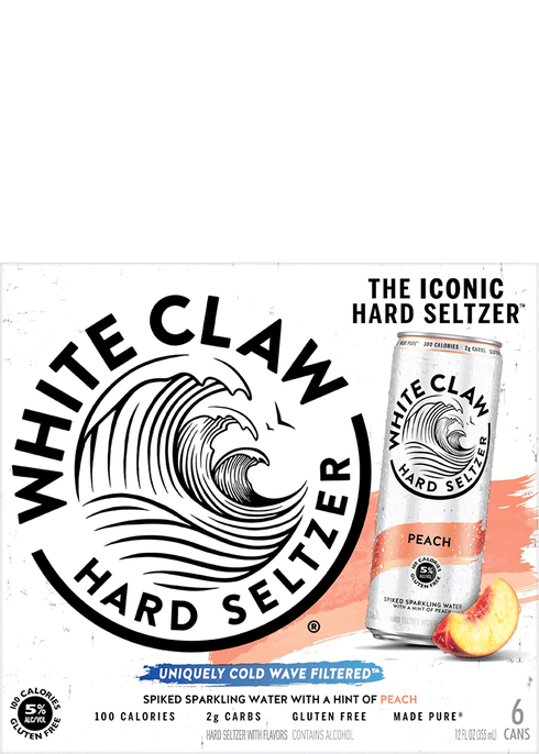 White Claw Peach 12pk 12oz Can | Total Wine & More