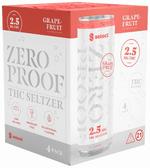 Curaleaf Select Zero Proof THC 2.5mg Grapefruit | Total Wine & More