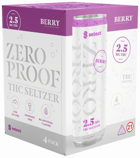 Curaleaf Select Zero Proof THC 2.5mg Berry | Total Wine & More