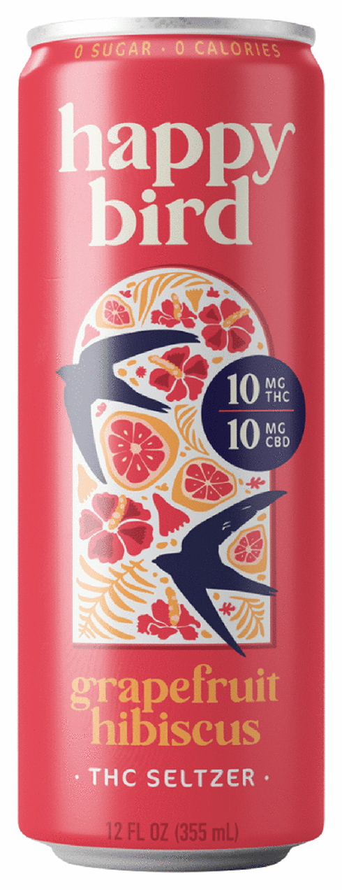 Happy Bird THC 10mg Grapefruit Hibiscus | Total Wine & More