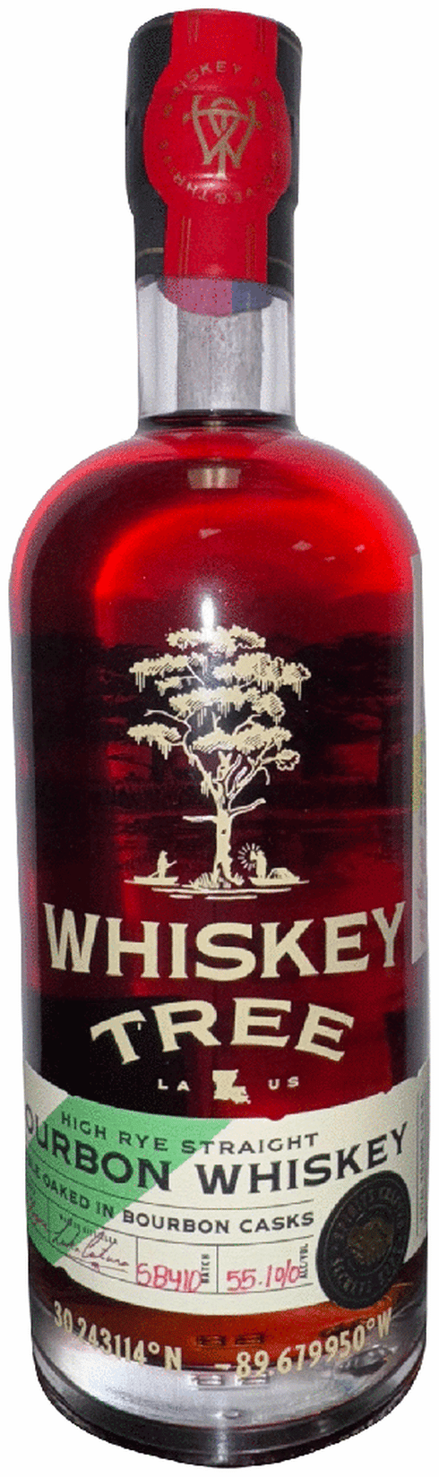 Whiskey Tree High Rye Bourbon bottle