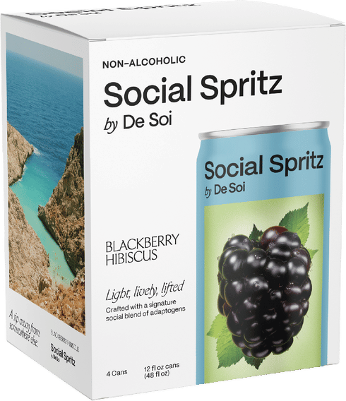 Social Spritz by De Soi Non-Alcoholic Blackberry Hibiscus | Total