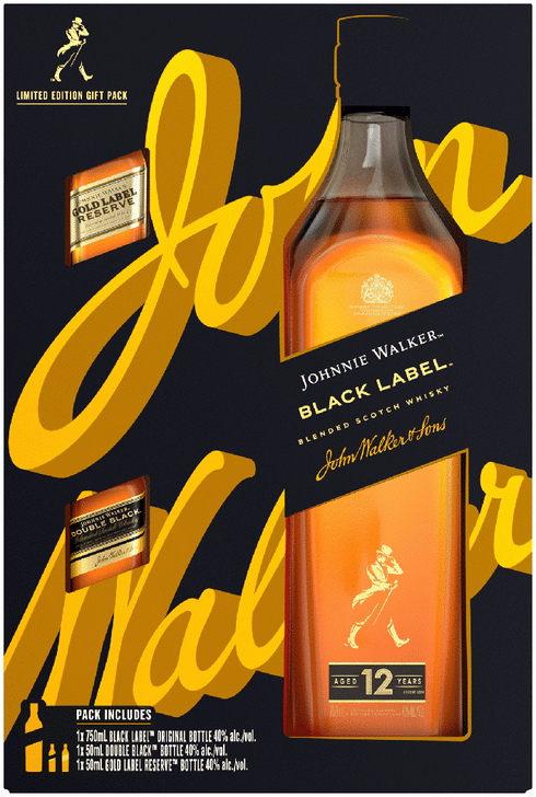 Johnnie Walker Black Blended Scotch Whisky with 250ml | Total Wine