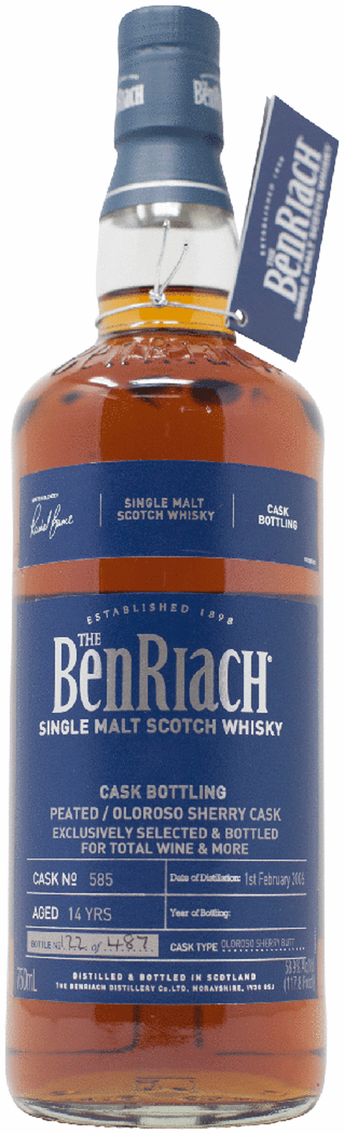 BenRiach 14 Year Barrel Select Single Malt Scotch | Total Wine & More