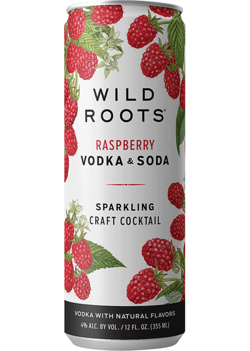 Square Root Soda Raspberry Wild Roots Raspberry Vodka Soda | Total Wine & More