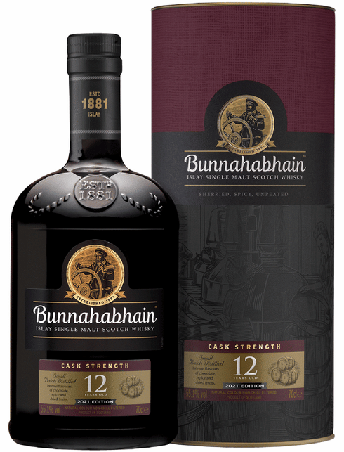ウイスキー Bunnahabhain 12 Year Old 700ml Bunnahabhain 12 Year Cask Strength Single Malt Scotch
