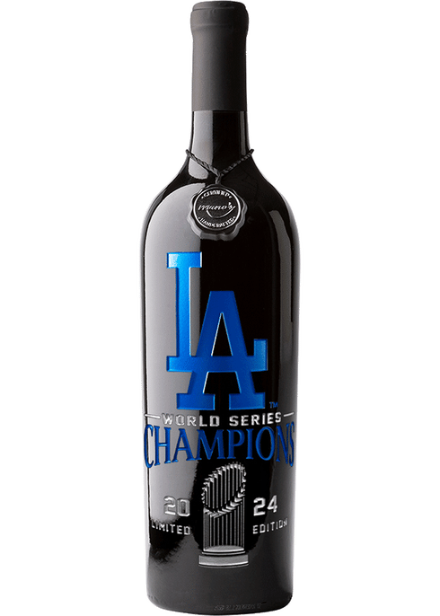Los Angeles Dodgers 2024 World Series Champions Etched Wine
