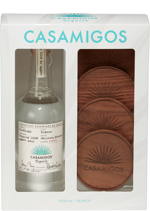 Casamigos Blanco Tequila Gift Set 750ml with 2 Rocks glasses