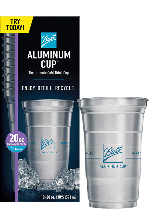 Ball Aluminum Cup, Recyclable Cold-Drink Cup, 20 oz. Cups, 30