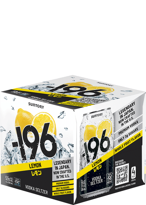196 Lemon Vodka Seltzer 6% | Total Wine & More