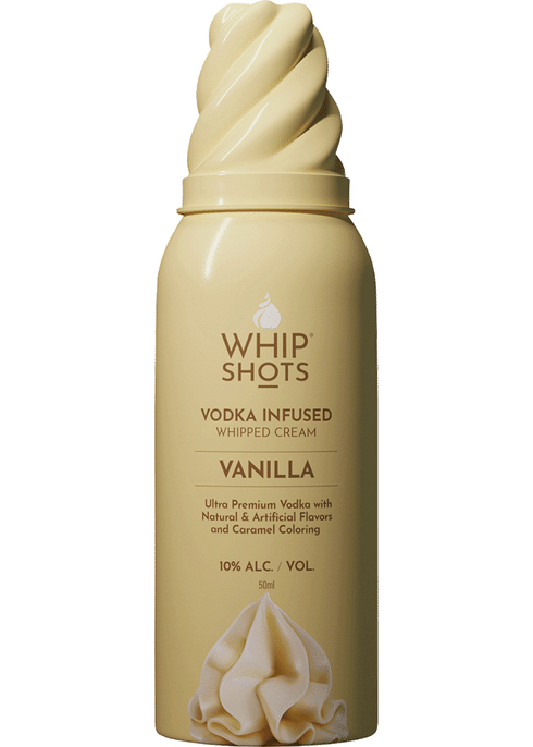 Whip Shots Vanilla Vodka Infused Whipped Cream (Full Case 12 Cans)