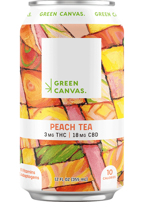peach-tea Green Canvas THC 3mg Peach Tea | Total Wine & More