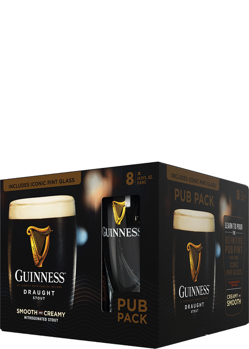 Set of 8 Vintage-Inspired Guinness Pint Glasses