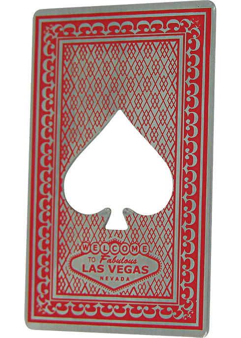 Las Vegas Playing Card Bottle Opener