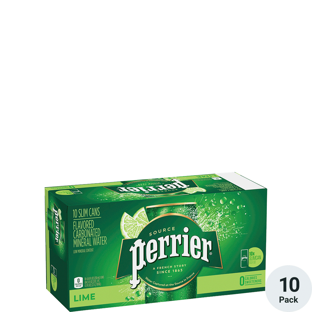 Perrier Slim Can - Lime 10-250ml Cans