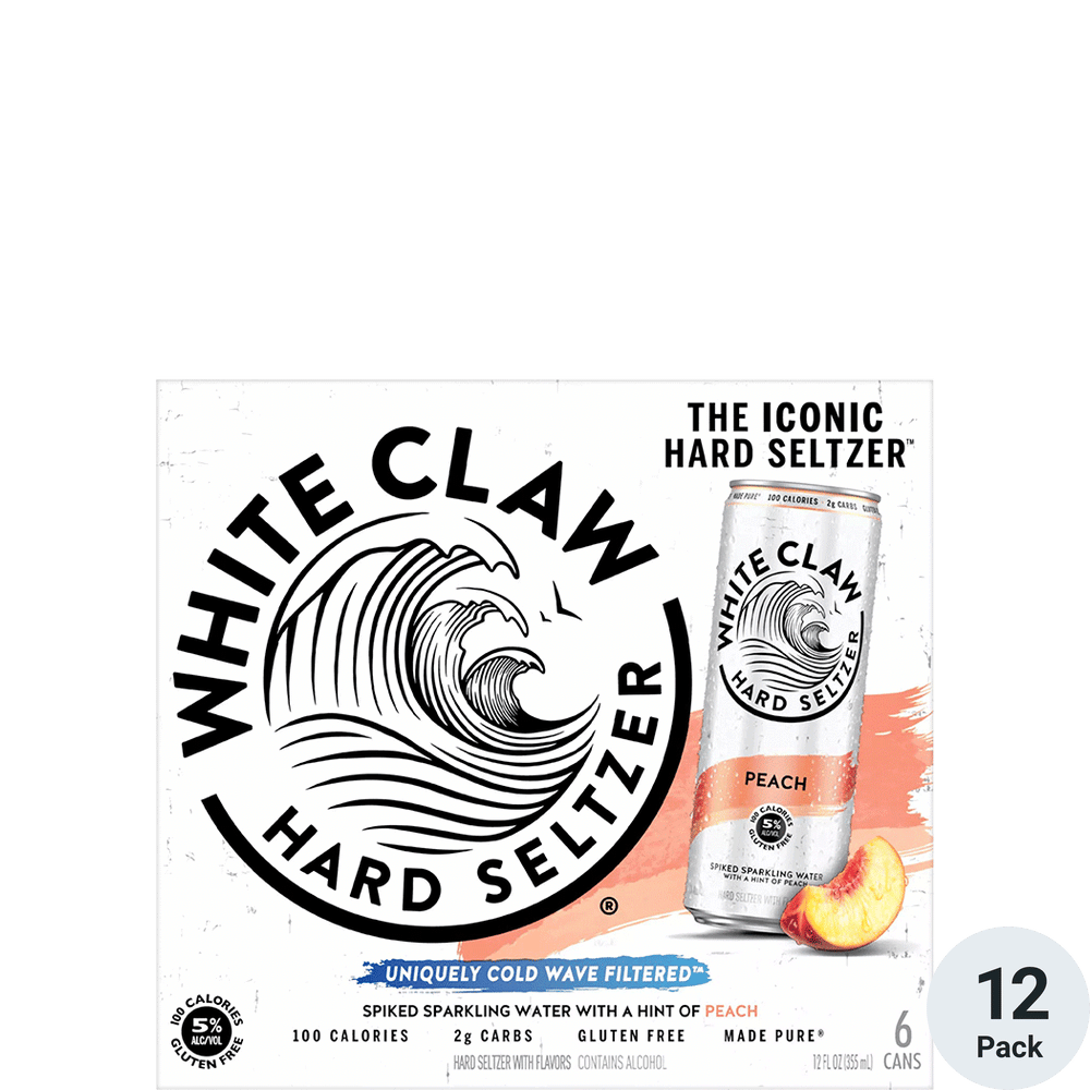 White Claw Peach 12pk 12oz Can | Total Wine & More
