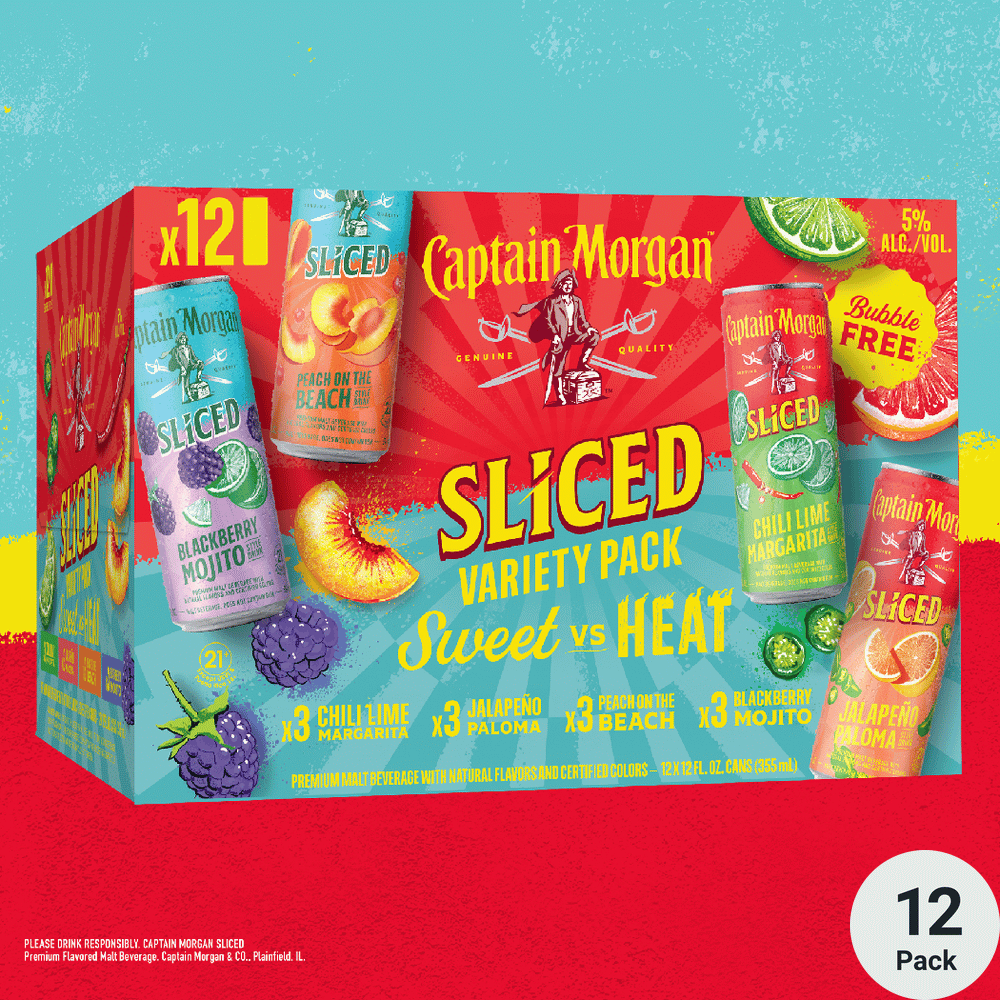 Captain Morgan Sweet vs Heat Variety Pack 12pk Cans