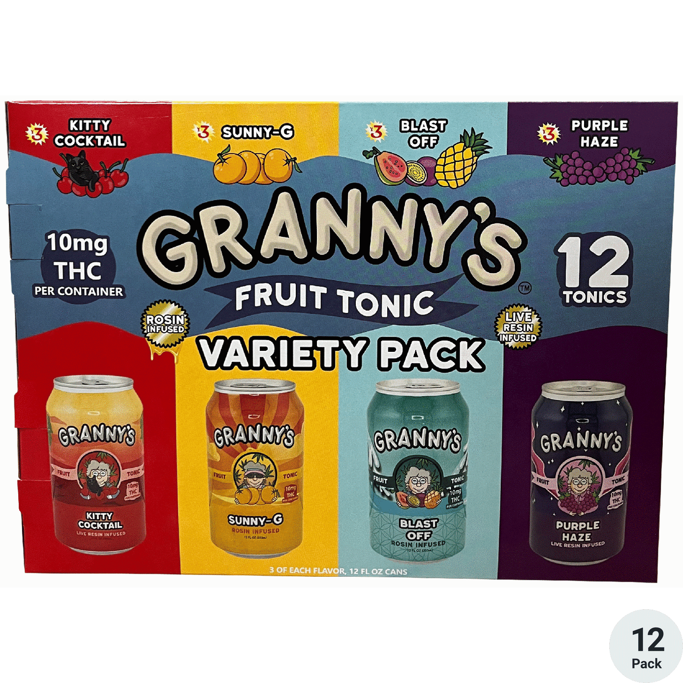 Granny's THC 10mg Fruit Tonic Variety