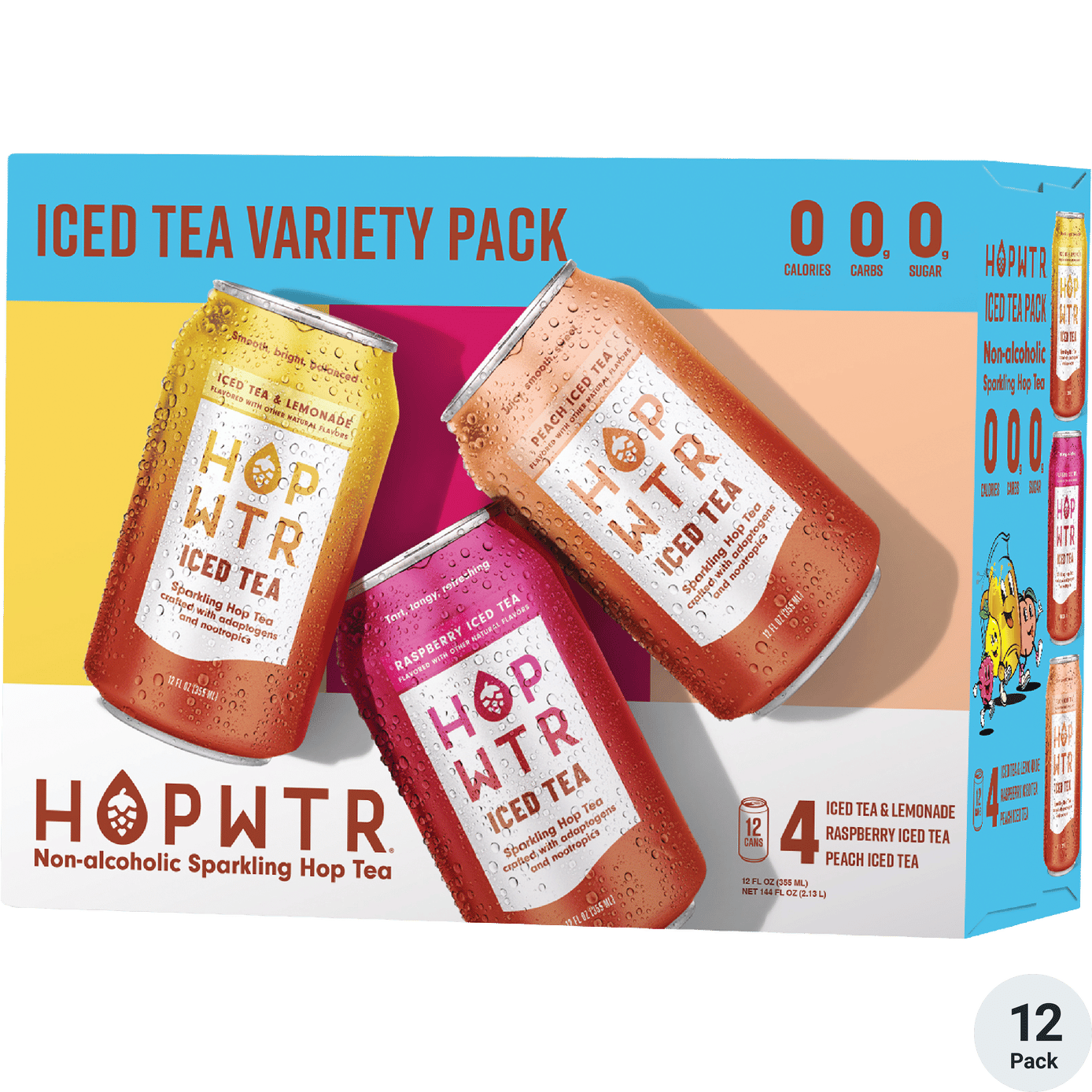 HOP WTR Non-Alcoholic Iced Tea Variety Pack