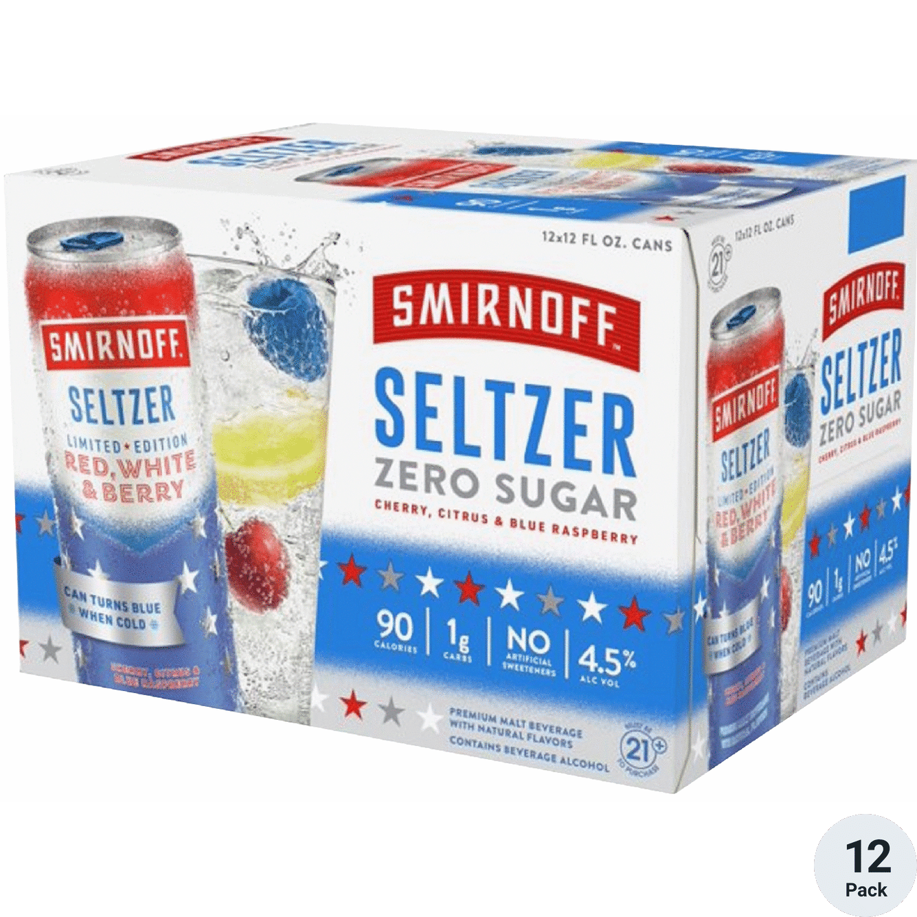 Smirnoff Ice Red White & Berry 12 Oz 12 Pk Can