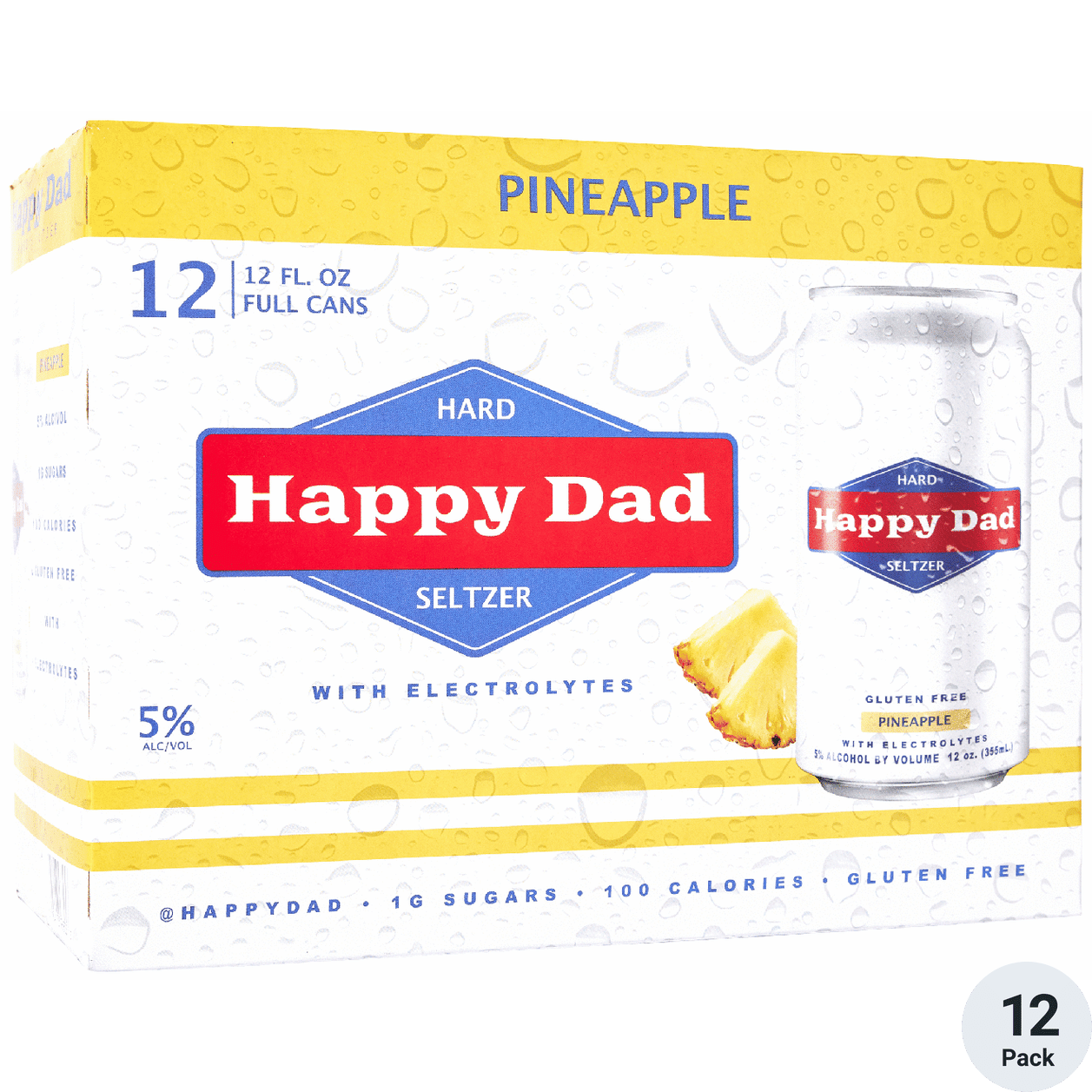 Happy Dad Hard Seltzer Pineapple | Total Wine & More