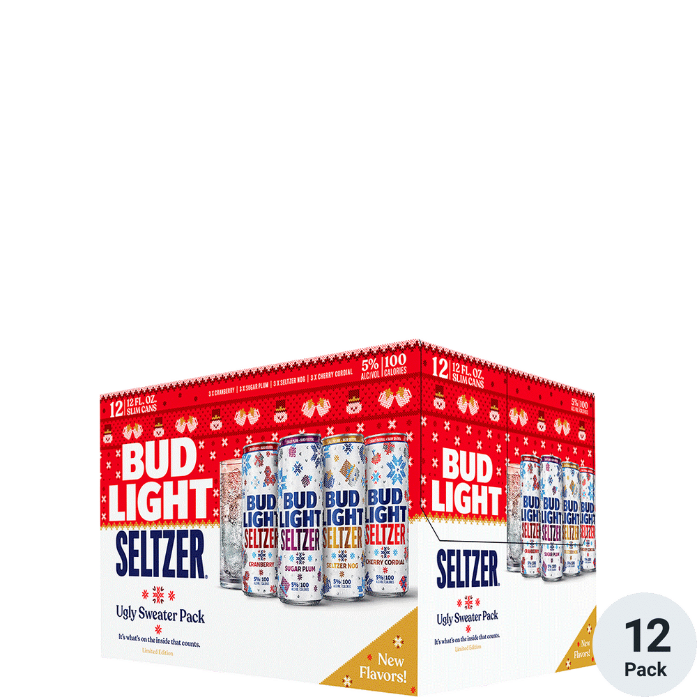 Bud Light Seltzer Ugly Sweater Pack 12pk-12oz Cans