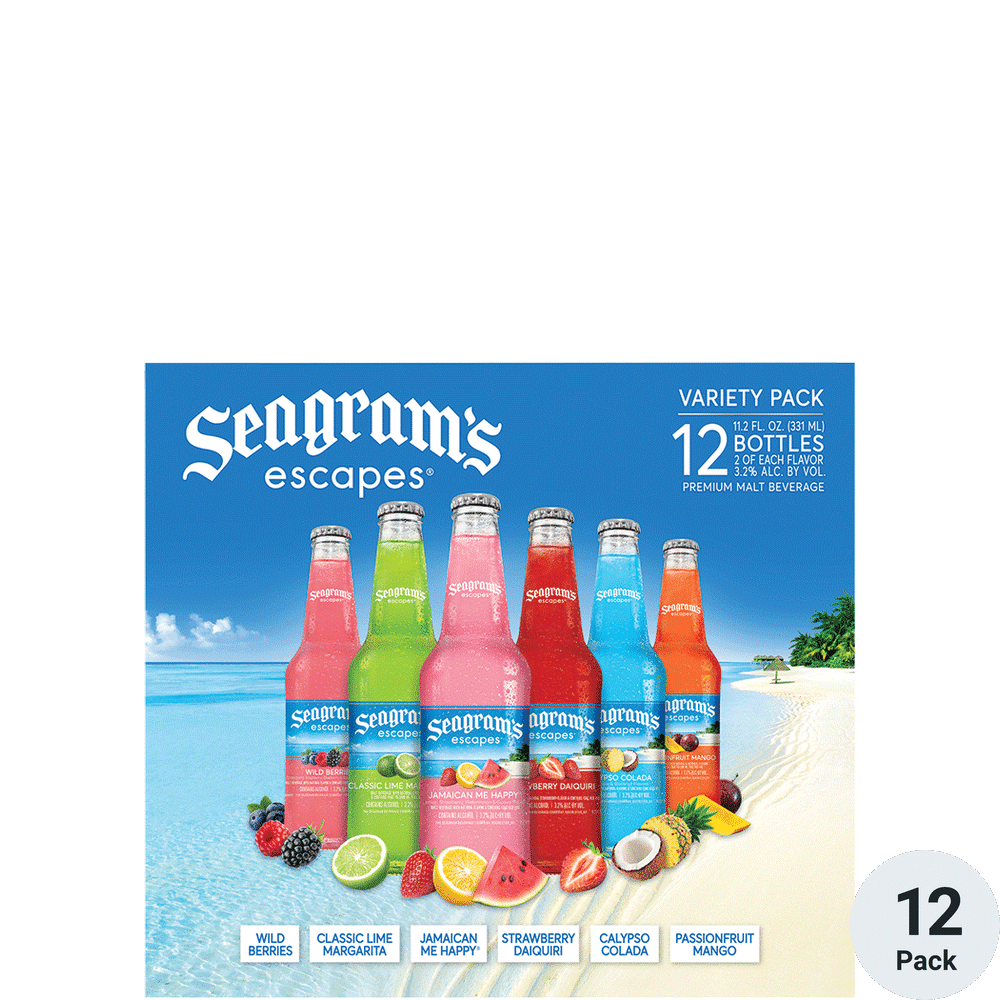 Seagrams Escapes Variety Pack Hard Beverage 12pk-11oz Btls