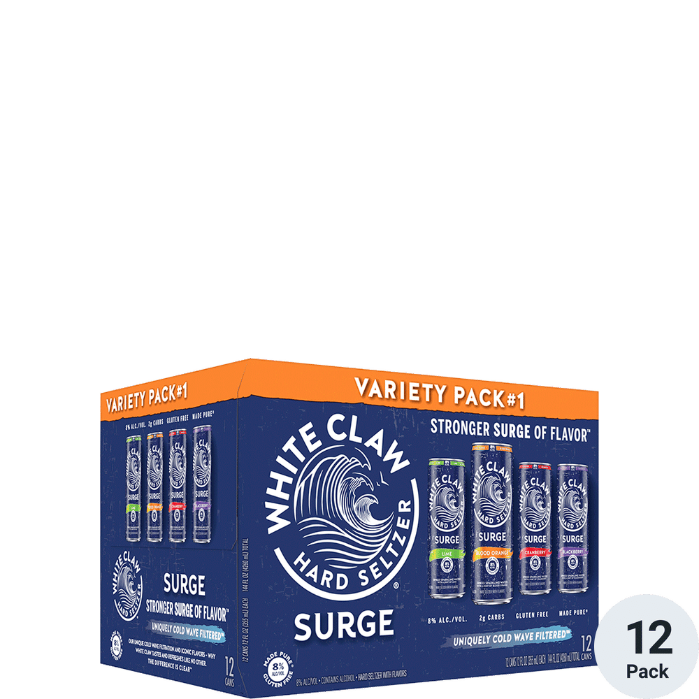 White Claw Hard Seltzer SURGE Variety 12pk-12oz Cans