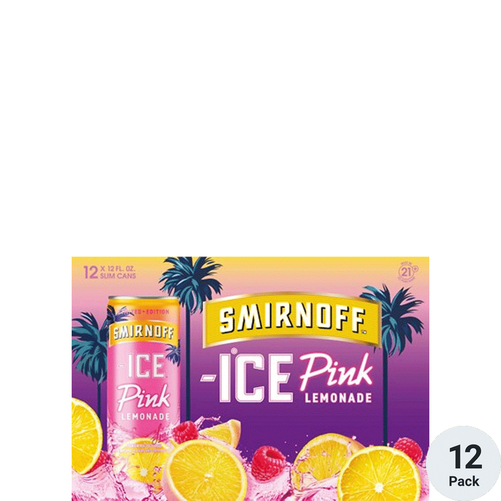 Smirnoff Ice Pink Lemonade 12pk-12oz Cans